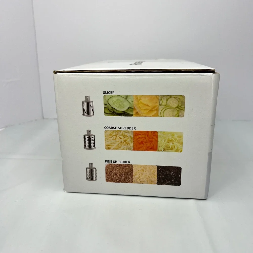 NEW Rotary‎ Grater Cheese Slicer Shredder Vegetable Cutter 3 Blades Kitchen Tool